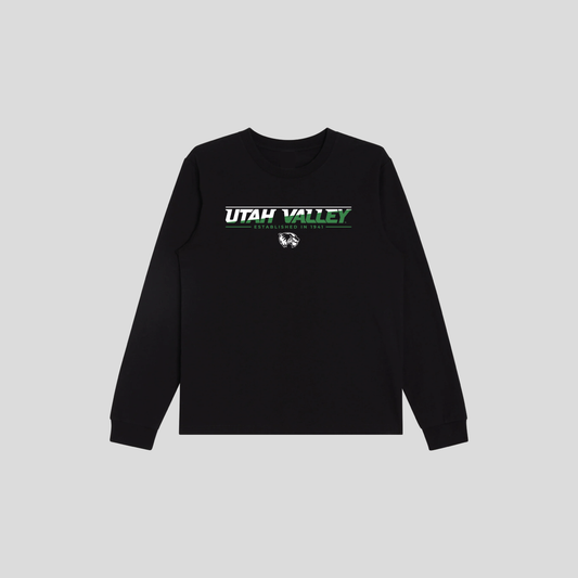 UVU Wolverines Long Sleeve Tee - Black